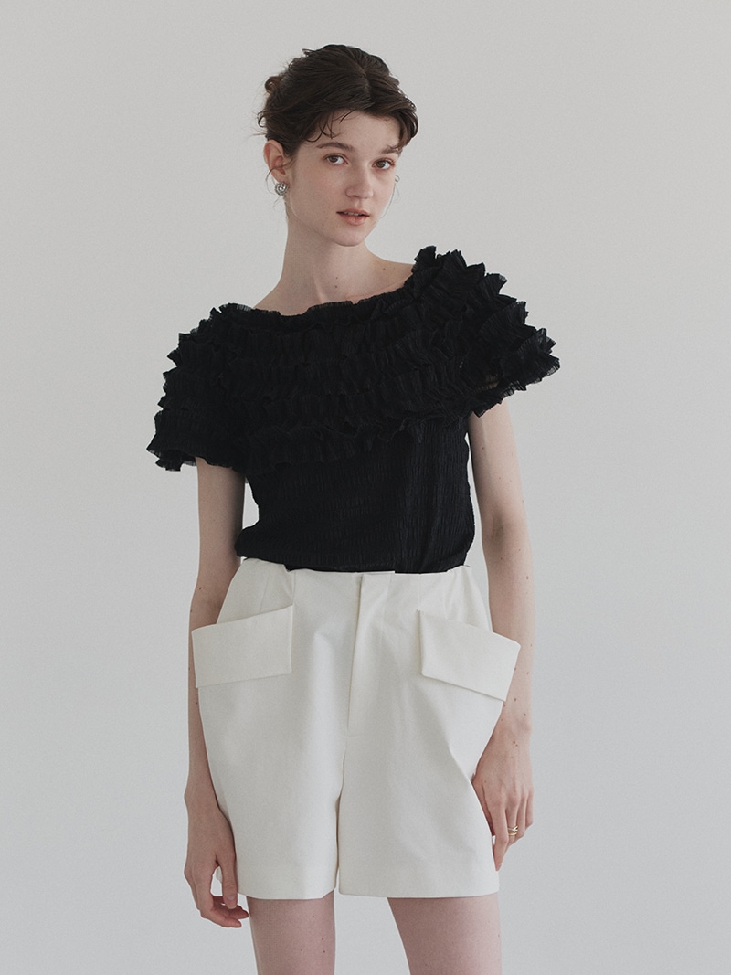 メモリーギャバショートパンツ(WHITE) | すべての商品 | | TREFLE＋1
