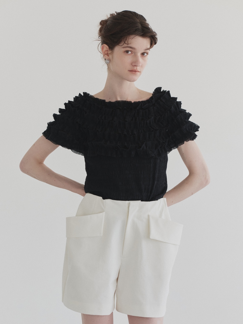 メモリーギャバショートパンツ(WHITE) | すべての商品 | | TREFLE＋1