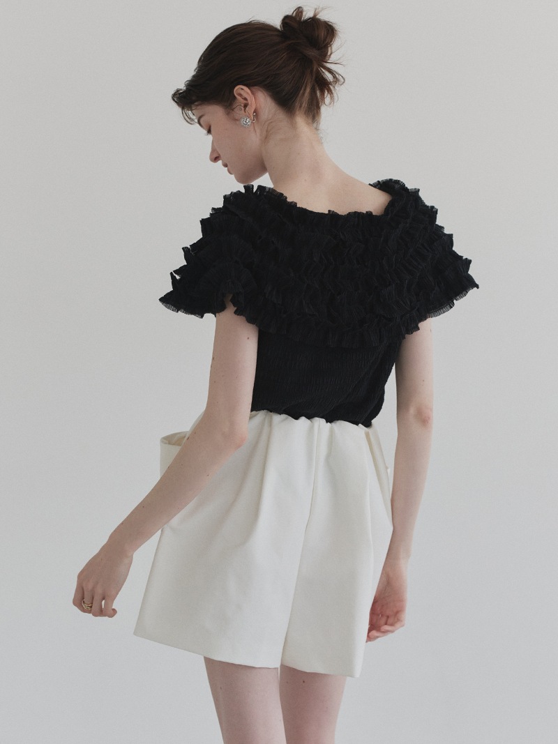 メモリーギャバショートパンツ(WHITE) | Bottoms,ショート