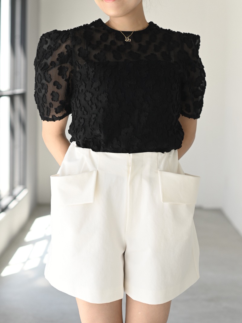メモリーギャバショートパンツ(WHITE) | Bottoms,ショート