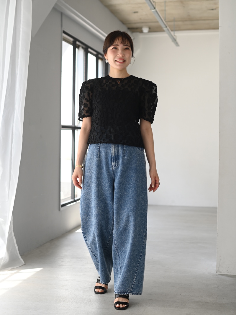 トレフルプラスワン　TREFLE+1 スカラップカーブデニム　サイズ１ スカラップカーブデニム | Bottoms,デニム | | TREFLE＋1（トレフル