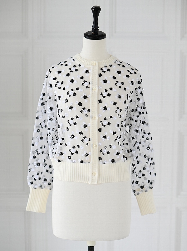 ⭐️TREFLE+1⭐️トレフルプラスワン⭐️ビジューケーブルカーディガン⭐️翌日発送♡ マーガレットカーディガン | Cardigan,長袖 | | TREFLE+1