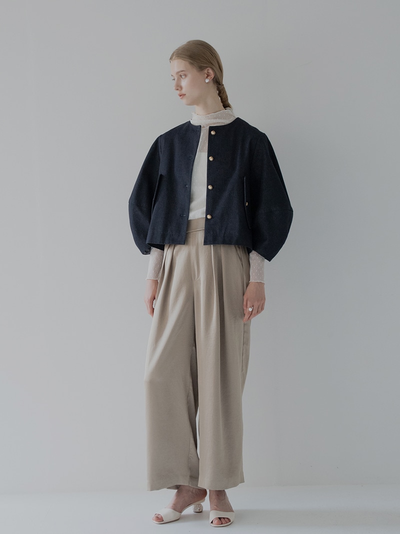 【週末限定】大人気！TREFLE +１　トレフル　プリーツデニムジャケット プリーツデニムジャケット | Outer | | TREFLE＋1（トレフル