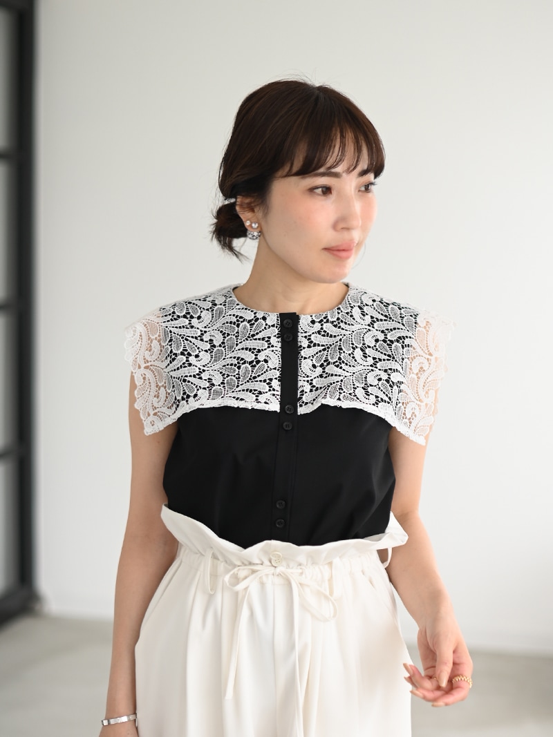 レースカラーブラウス | Tops,ブラウス | | TREFLE＋1（トレフルプラス