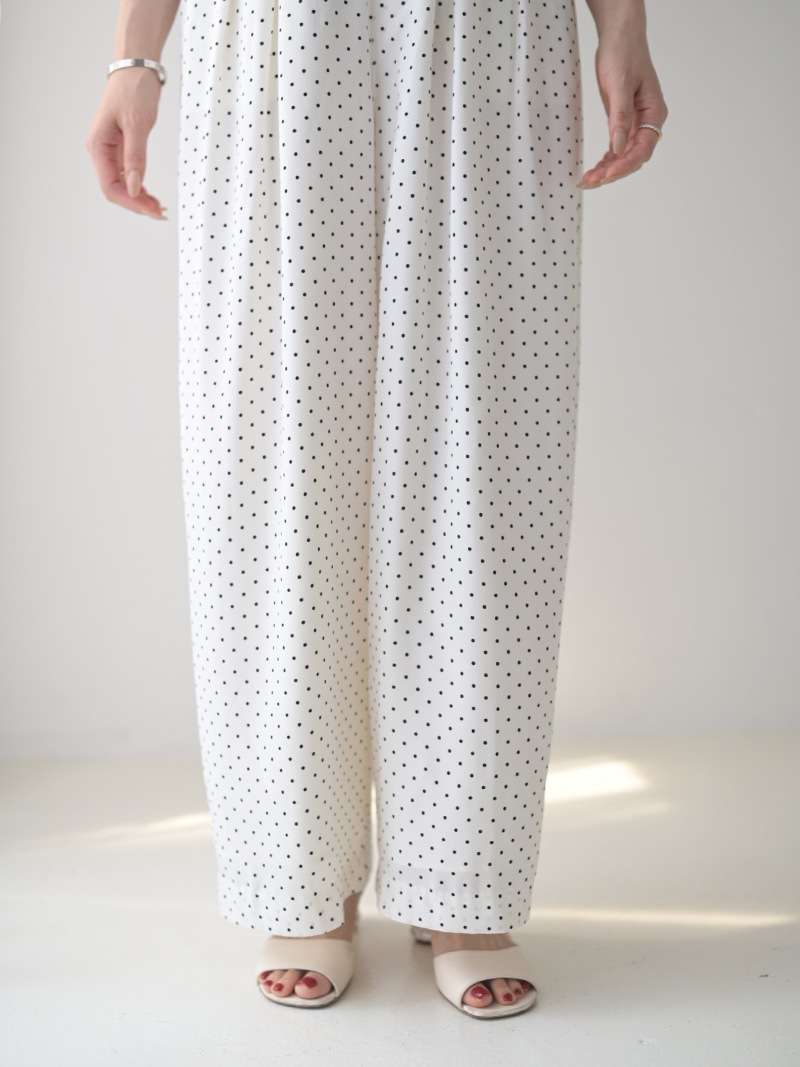 美品 trefle+1 トレフル ドットスリットパンツ ドットイージーパンツ(WHITE) | Bottoms,パンツ | | TREFLE＋1