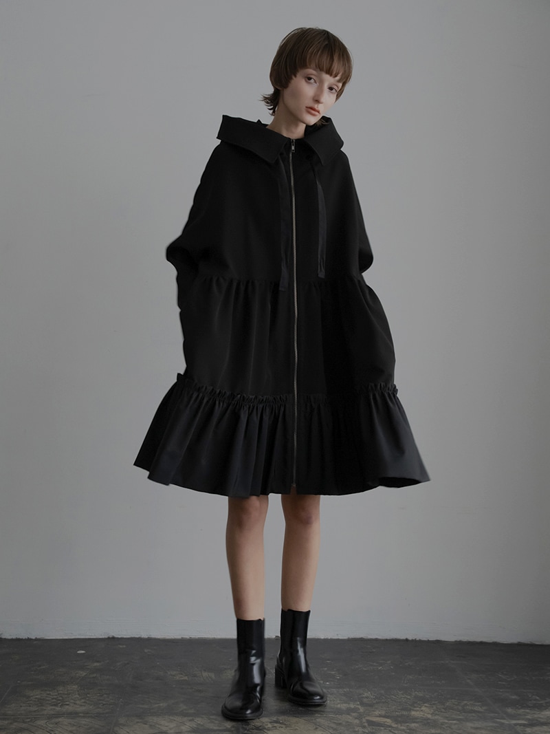 TREFLE+1 トレフルプラスワン グレースフーディーコート　ネイビー グレースフーディーコート | Outer | | TREFLE＋1（トレフル