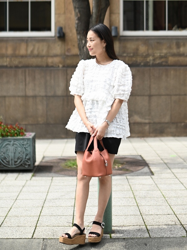 新品　TREFLE+1 ワッフルトップス トレフルプラスワン ブラウス フリル ワッフルトップス | Tops,トップス | | TREFLE＋1（トレフル