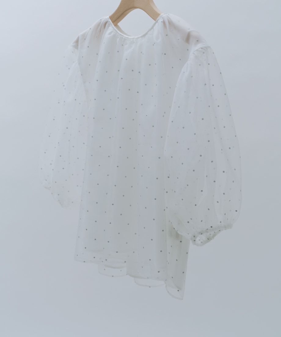 【新品未使用】トレフルプラスワン　enshia.Rドットブライズトップス enshia.R】ドットブライズトップス(WHITE) | Tops,トップス