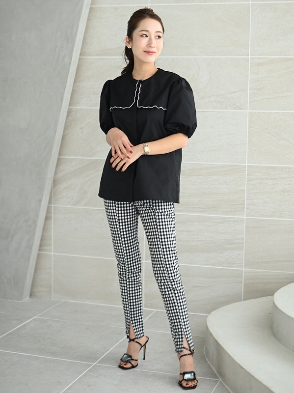 スカラップビジューブラウス~半袖 | Tops,ブラウス | | TREFLE+1 スカラップビジューブラウス~半袖 | Tops,ブラウス | | TREFLE+1