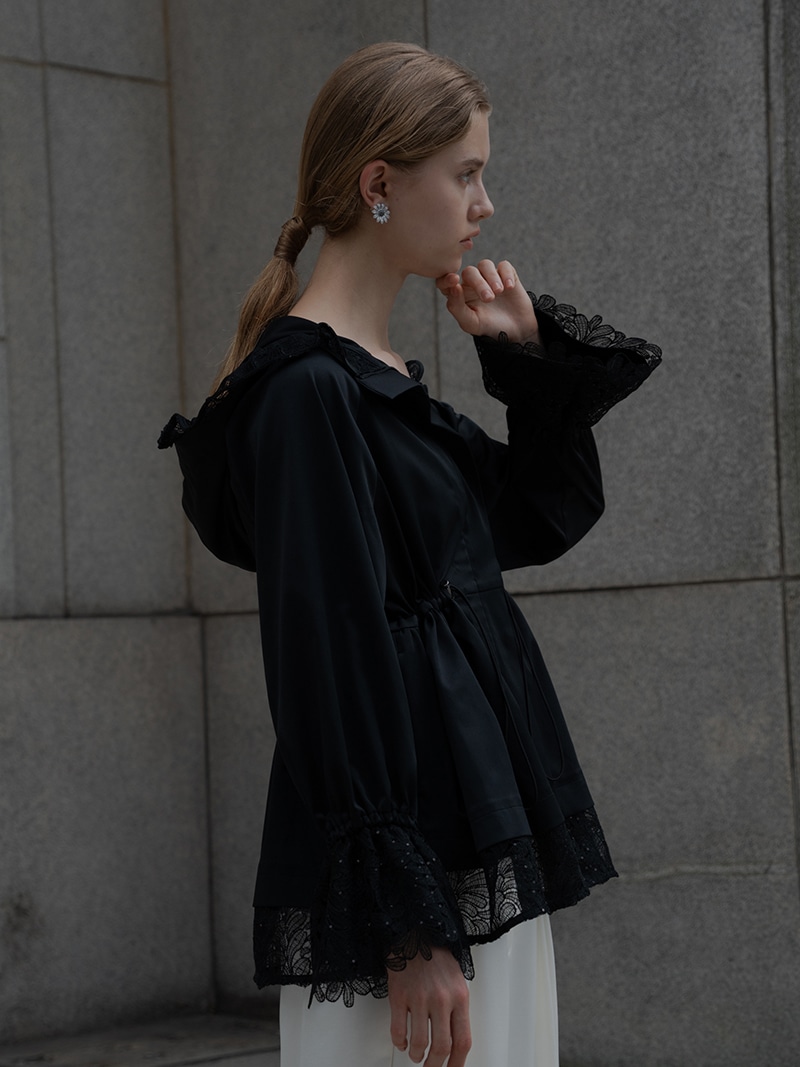 レア！！　ORESAMA パラレルモーション　パーカー　ブラック XL enshia.R】スパンコールレースパーカー(BLACK) | Outer | | TREFLE＋1