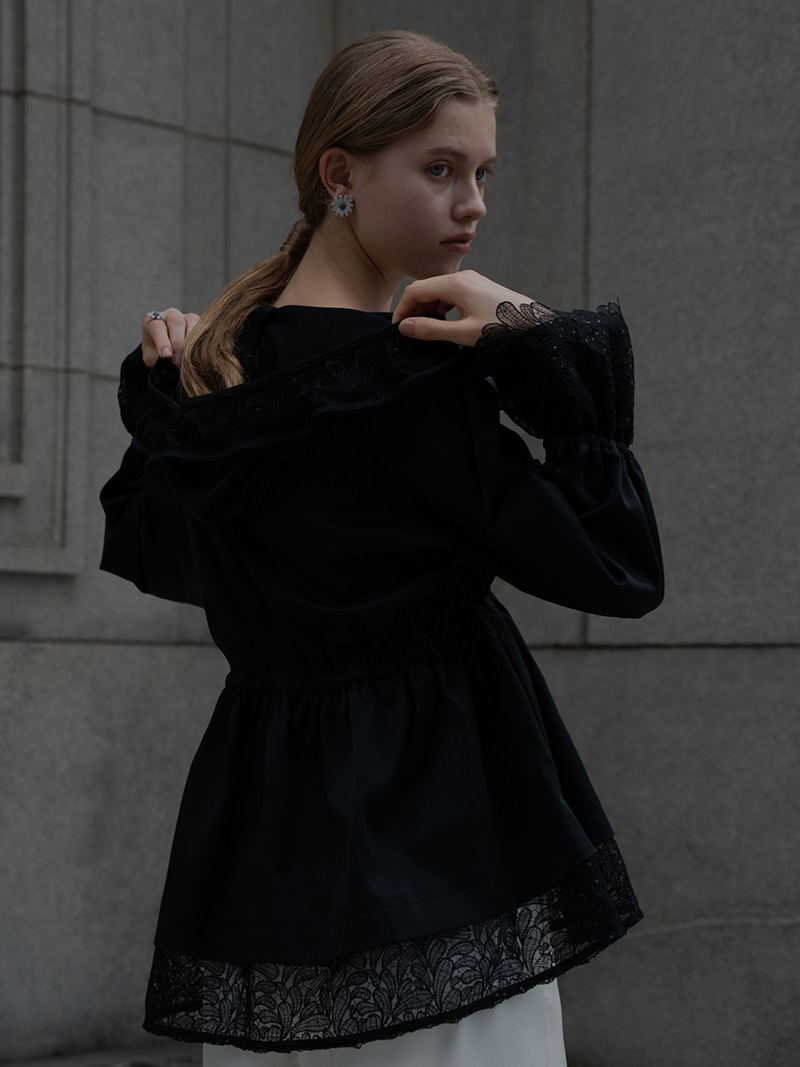 enshia.R】スパンコールレースパーカー(BLACK) | Outer | | TREFLE＋1