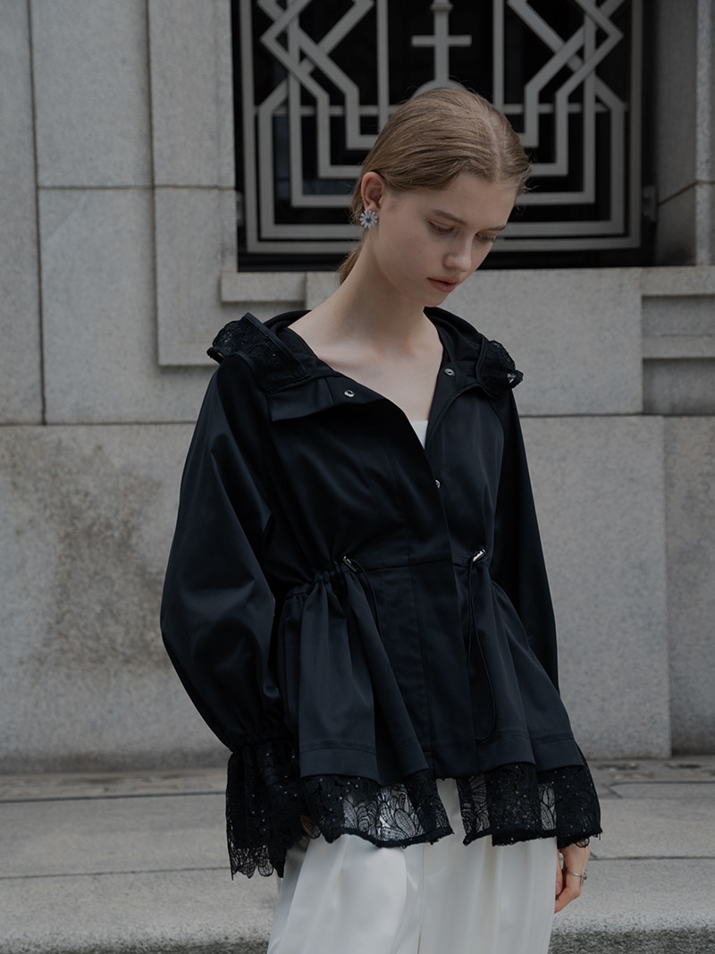 enshia.R】スパンコールレースパーカー(BLACK) | Outer | | TREFLE＋1