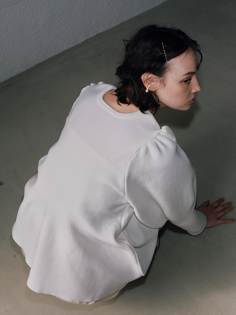 まま♡trefle+1 トレフルプラスワン ペプラムカーディガン ホワイト トレフルプラスワン ペプラムカーディガン ホワイト TREFLE+1 トレフル