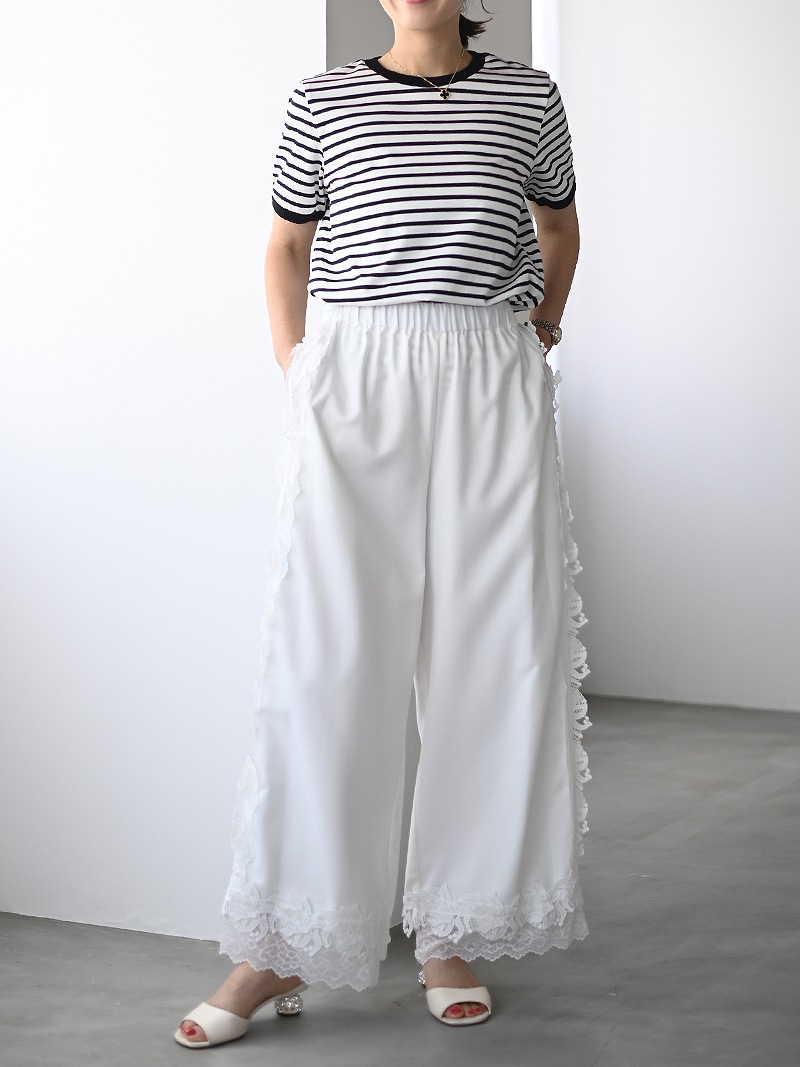 ラメボーダーカットソー～半袖 | Tops,Tシャツ | | TREFLE＋1