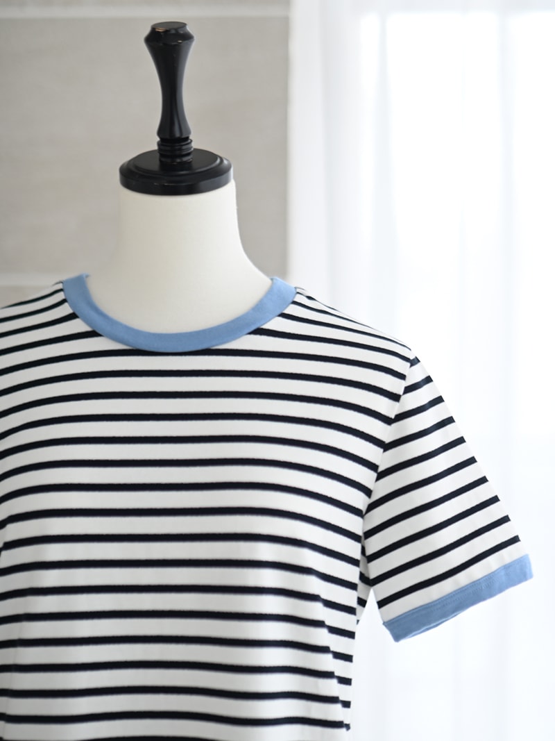 Trefle+1 トレフルプラスワン ラメボーダーカットソー 半袖 ラメボーダーカットソー～半袖 | Tops,Tシャツ | | TREFLE＋1
