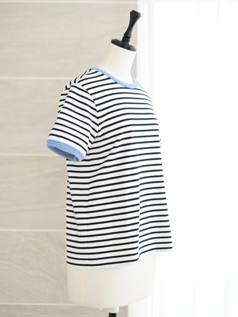 ラメボーダーカットソー～半袖 | Tops,Tシャツ | | TREFLE＋1