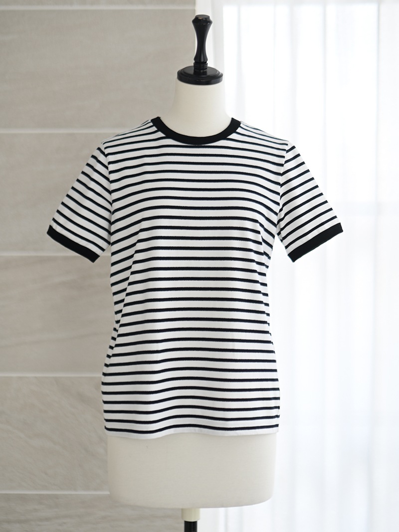 Trefle+1 トレフルプラスワン ラメボーダーカットソー 半袖 ラメボーダーカットソー～半袖 | Tops,Tシャツ | | TREFLE＋1