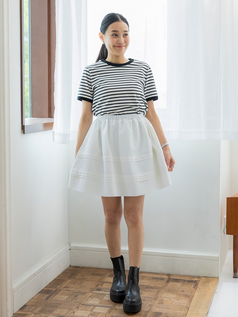 ラメボーダーカットソー～半袖 | Tops,Tシャツ | | TREFLE＋1