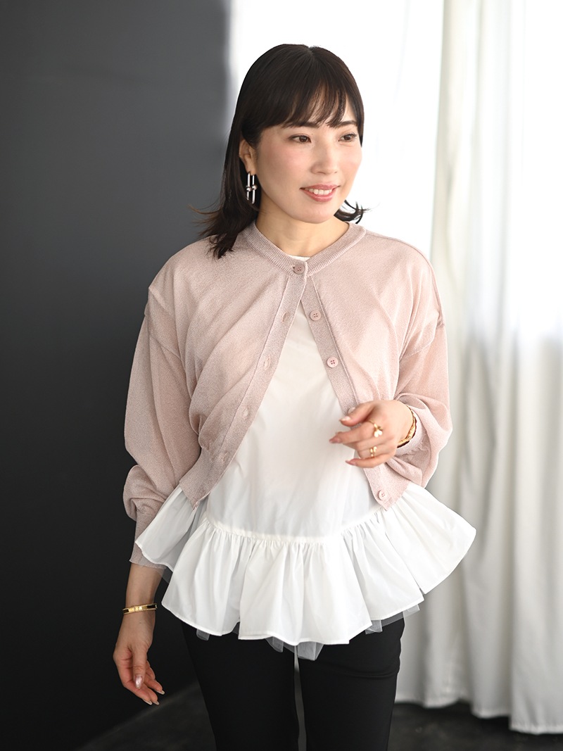 ラメシアーカーディガン | Cardigan,長袖 | | TREFLE＋1（トレフル