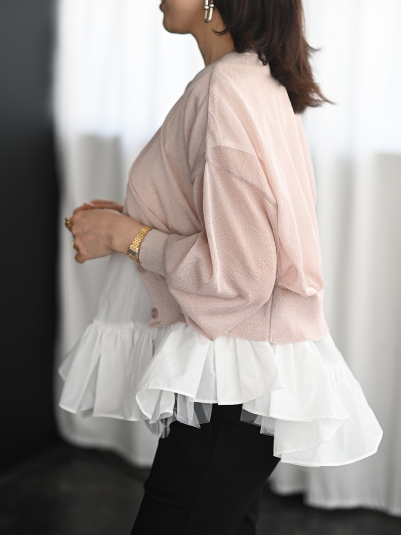 ［新品］trefle+1 ラメシアーカーディガン ラメシアーカーディガン | Cardigan,長袖 | | TREFLE＋1（トレフル