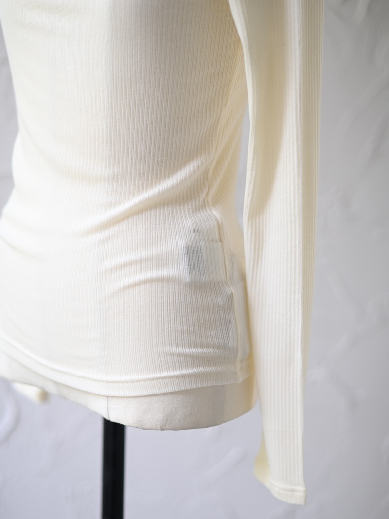 カシミヤシルクリブニット(WHITE) | Tops,ニット | | TREFLE＋1