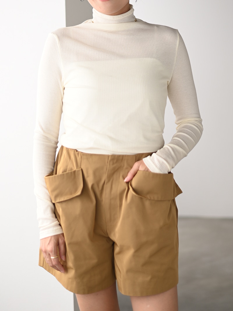 カシミヤシルクリブニット(WHITE) | Tops,ニット | | TREFLE＋1