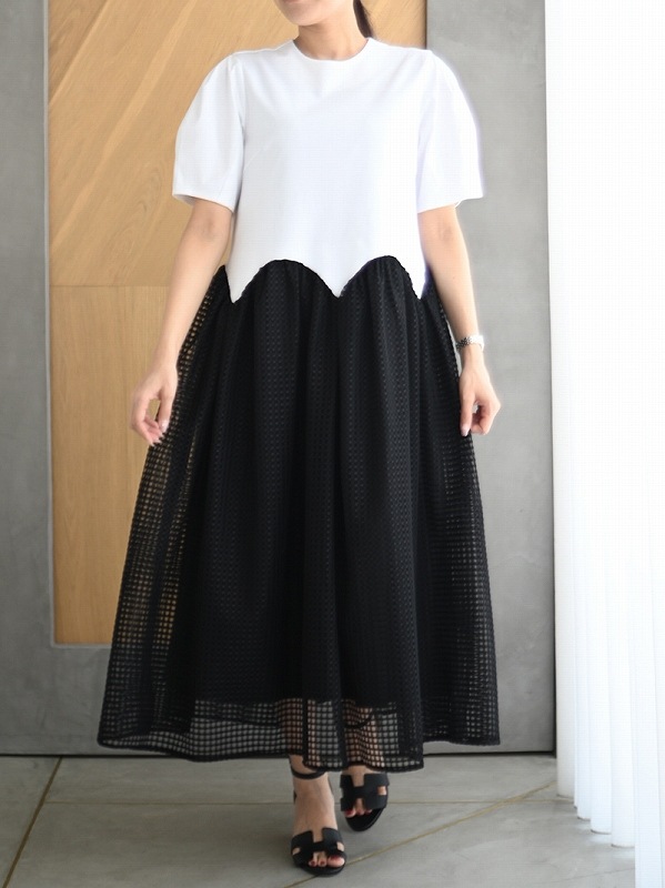 美品☆トレフルプラスワン　スカラップワンピース スカラップワンピース | Onepiece,半袖 | | TREFLE＋1（トレフル