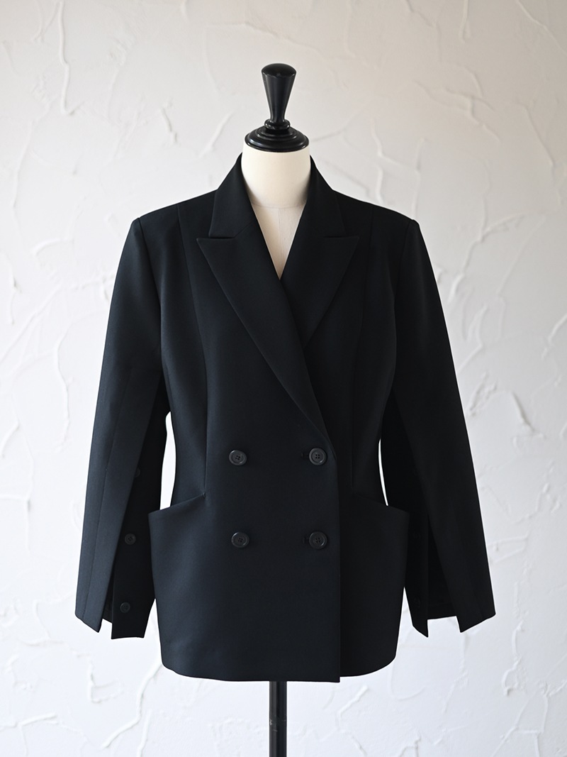 TRÈFLE+1 ブラック テーラードジャケット