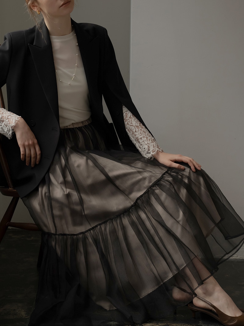 スリットスリーブテーラードジャケット(BLACK) | Outer | | TREFLE＋1