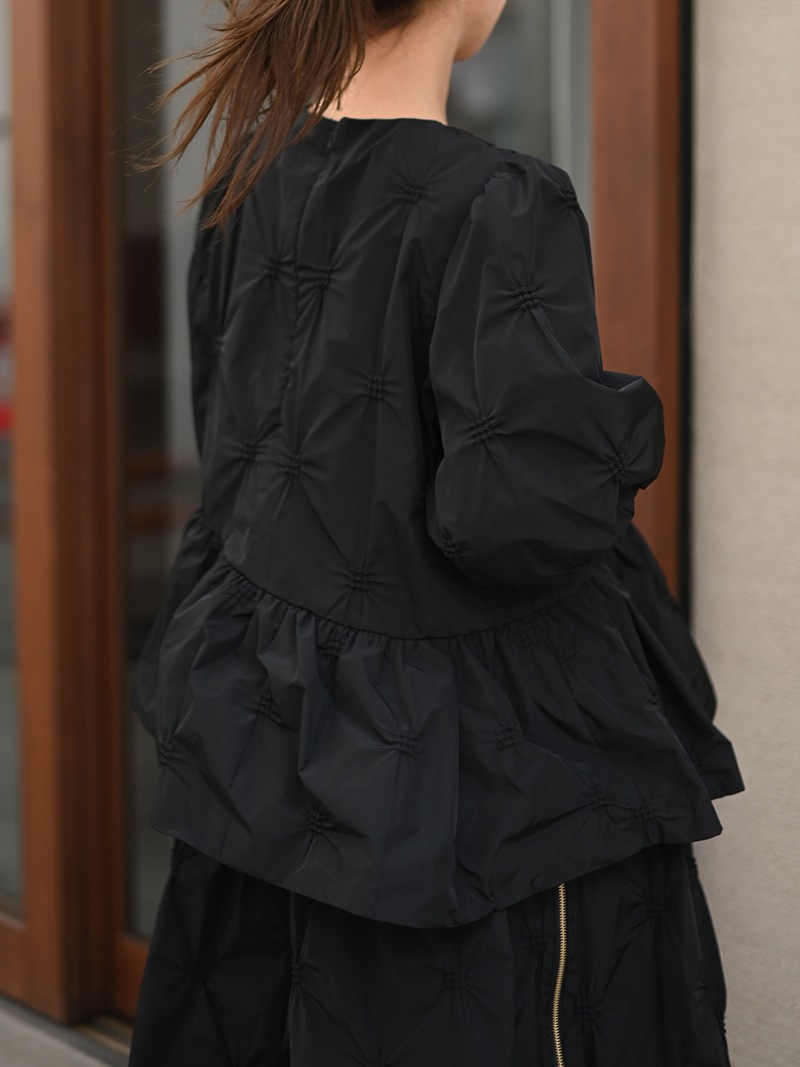 trefle+1 トレフル フラワーシャギートップス ブラック trefle+1 トレフル フラワーシャギートップス ブラック フラワー