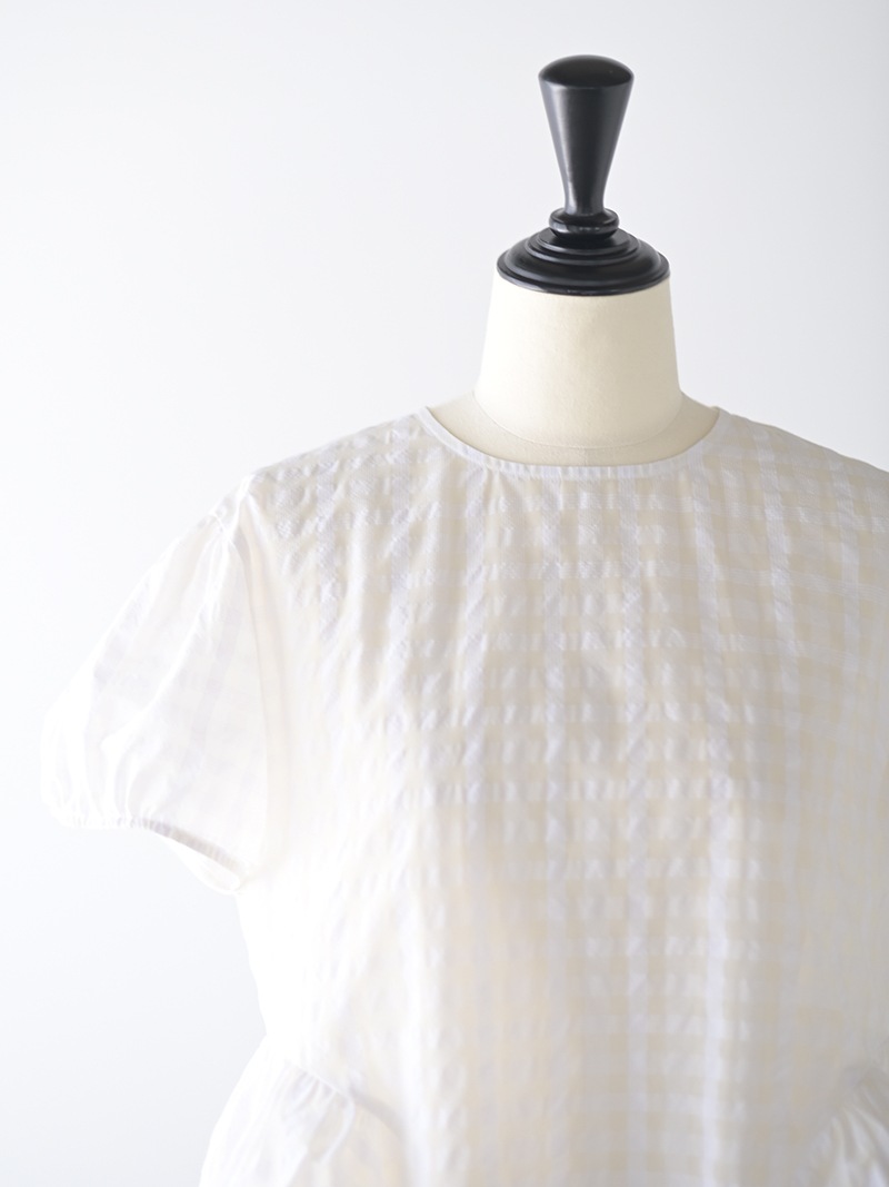 シアーチェックペプラムトップス | Tops,ブラウス | | TREFLE＋1