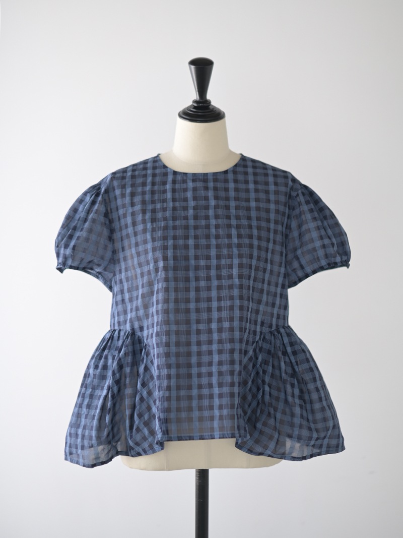 シアーチェックペプラムトップス | Tops,ブラウス | | TREFLE＋1