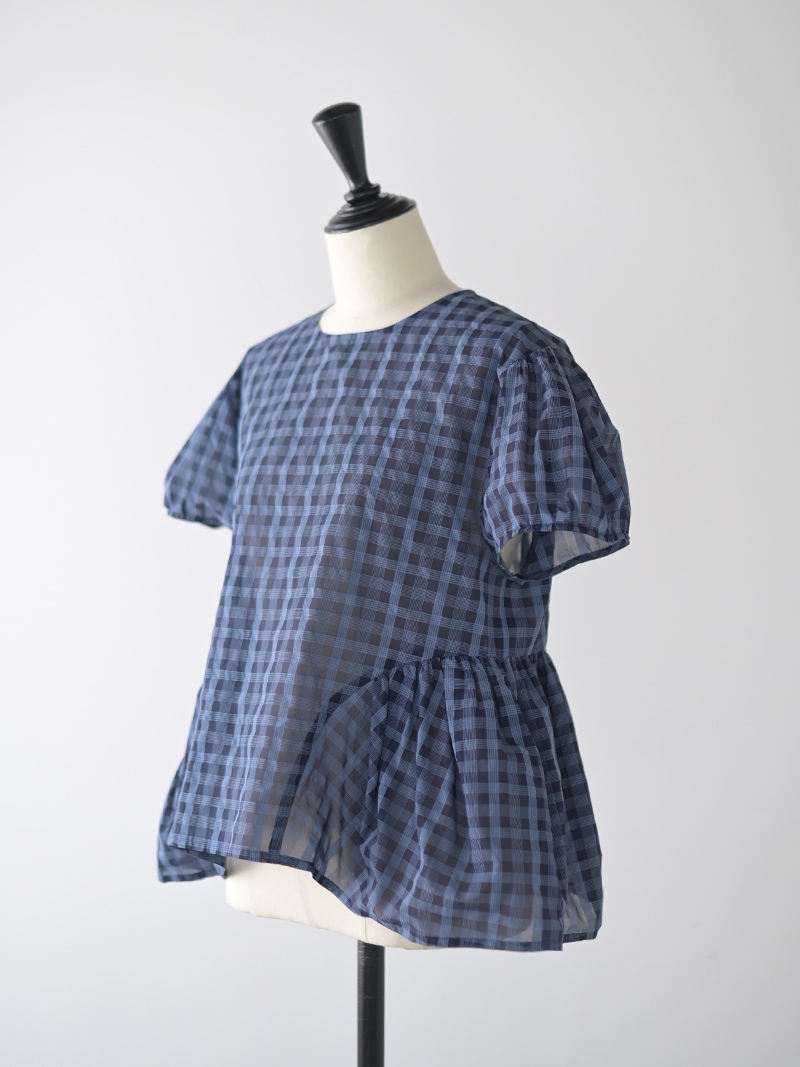 シアーチェックペプラムトップス | Tops,ブラウス | | TREFLE＋1