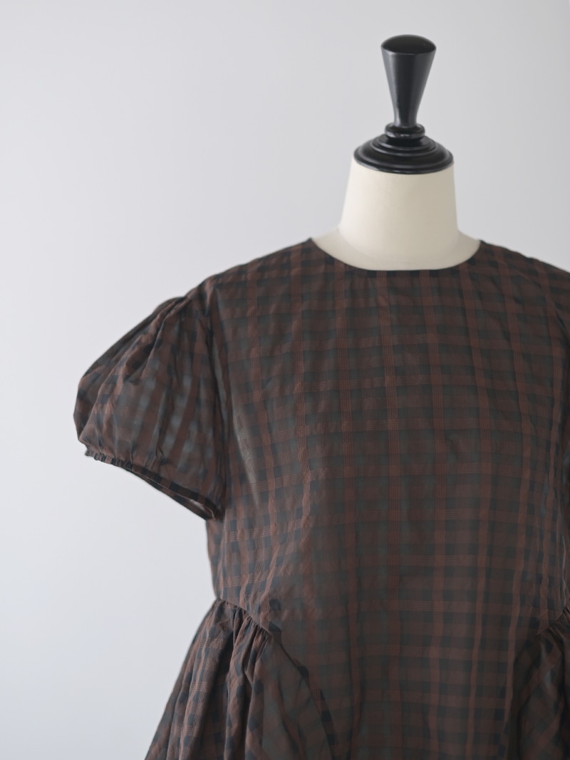 シアーチェックペプラムトップス | Tops,ブラウス | | TREFLE＋1