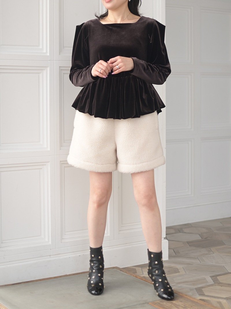 ベロアペプラムトップス | Tops,トップス | | TREFLE＋1（トレフル