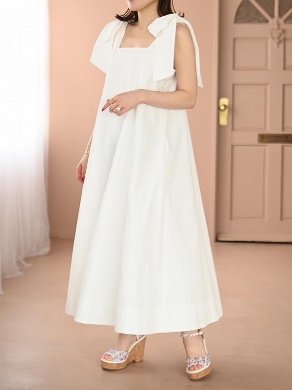 ◆送料・関税無料◆Reformation ショルダーリボンワンピース ショルダーリボンワンピース | Onepiece,ノースリーブ