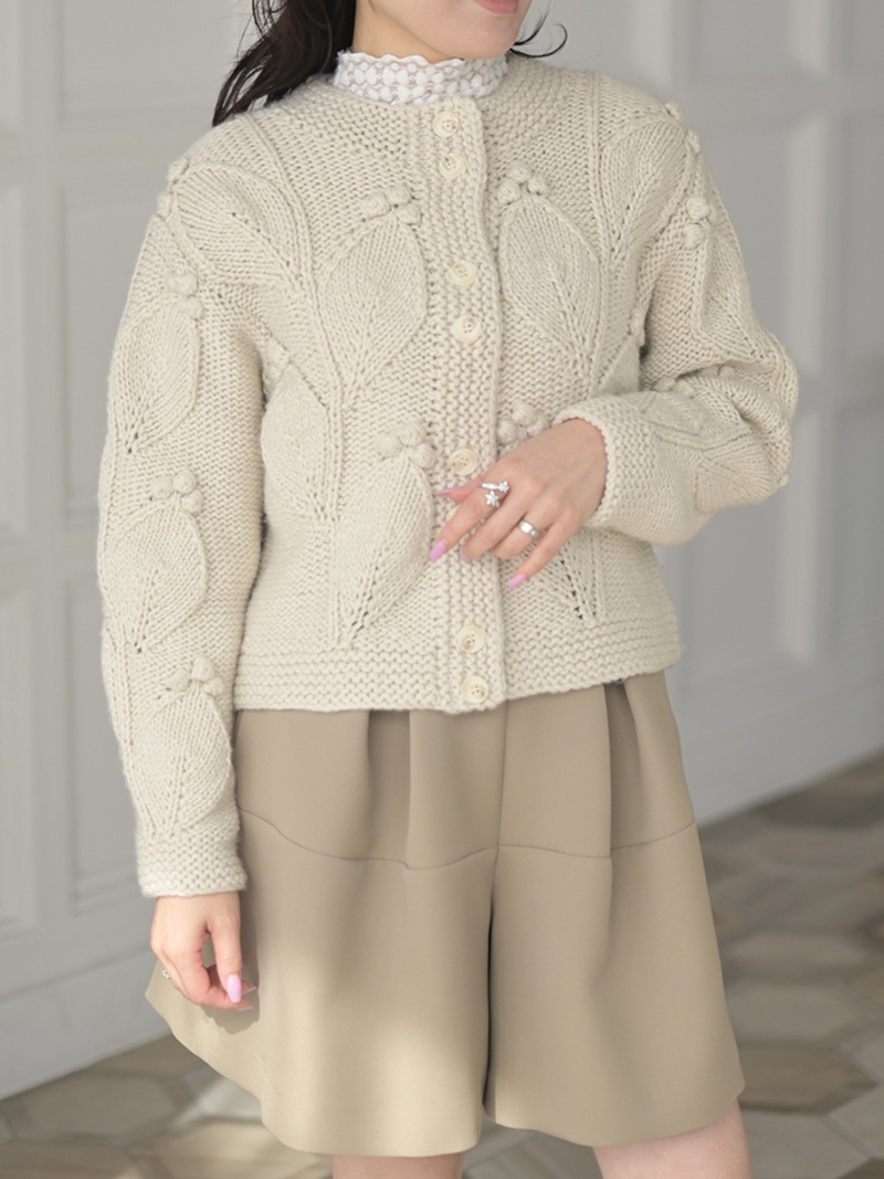 リーフハンドニットカーディガン | Tops | | TREFLE＋1（トレフル