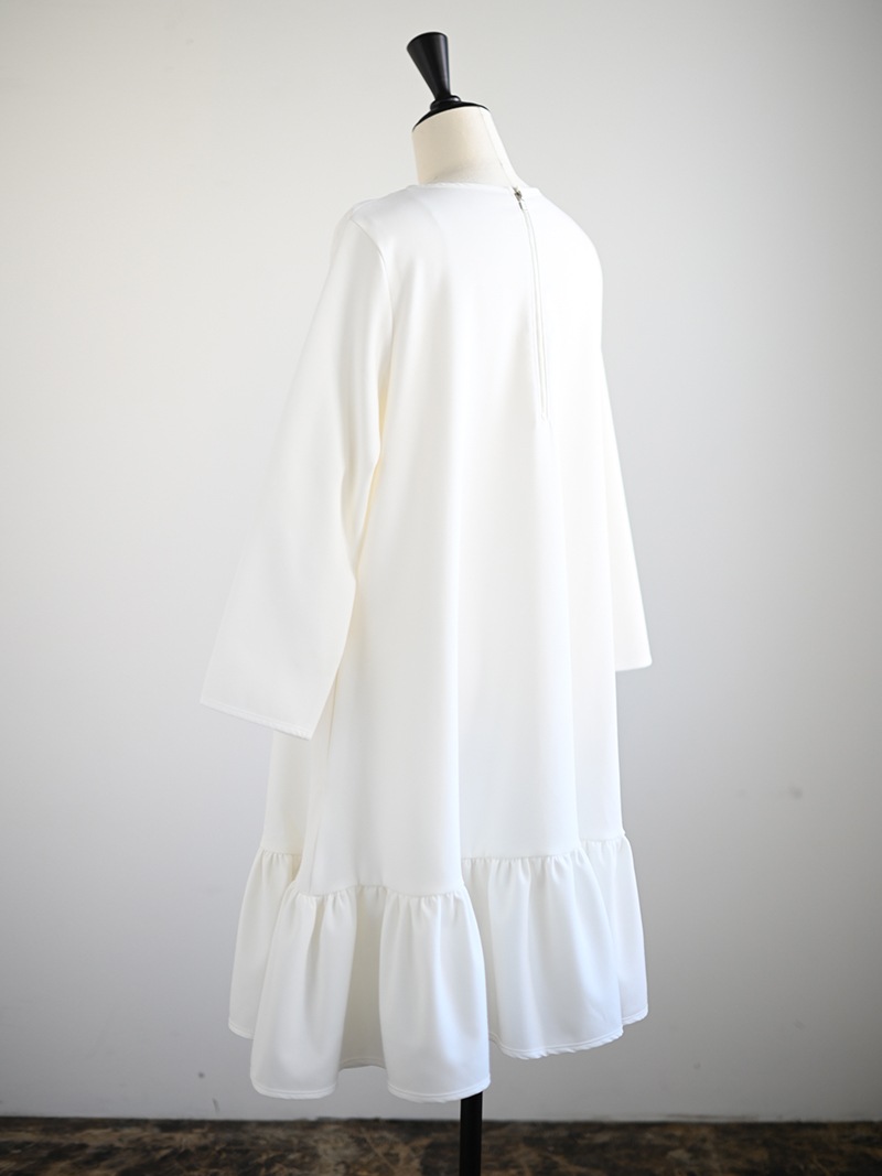 裾フリルフレアワンピース～長袖（short） | New Arrival