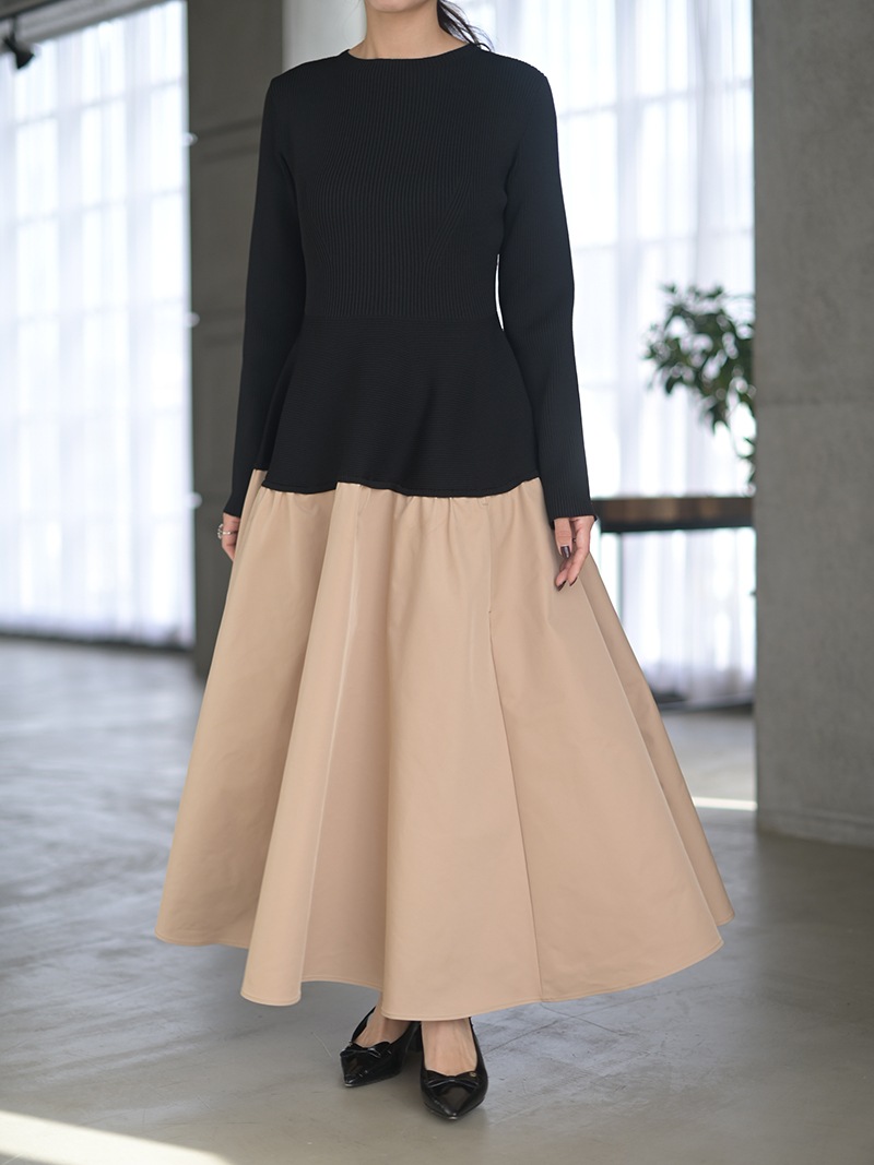 ニットドッキングワンピース | Onepiece,長袖 | | TREFLE＋1（トレフル