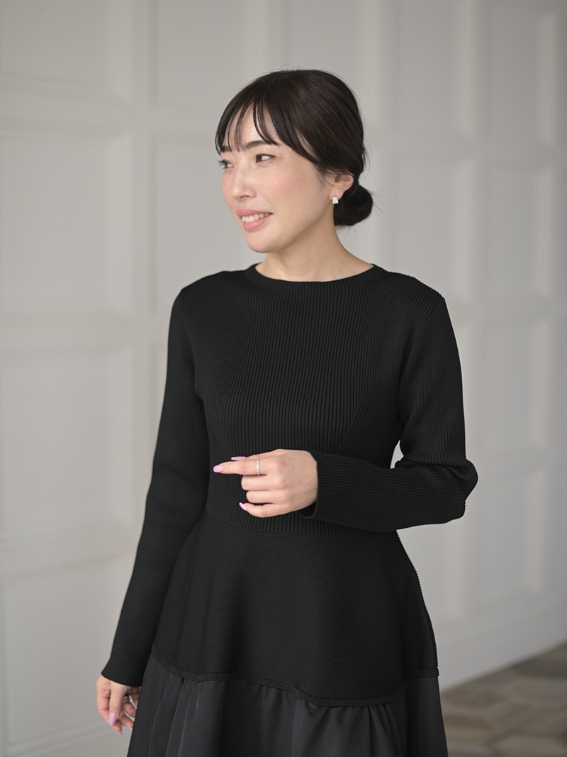 ニットドッキングワンピース | Onepiece,長袖 | | TREFLE＋1（トレフル