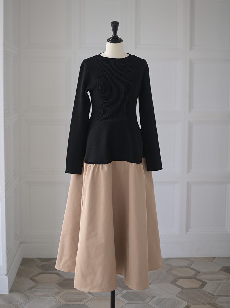 ニットドッキングワンピース | Onepiece,長袖 | | TREFLE＋1（トレフル