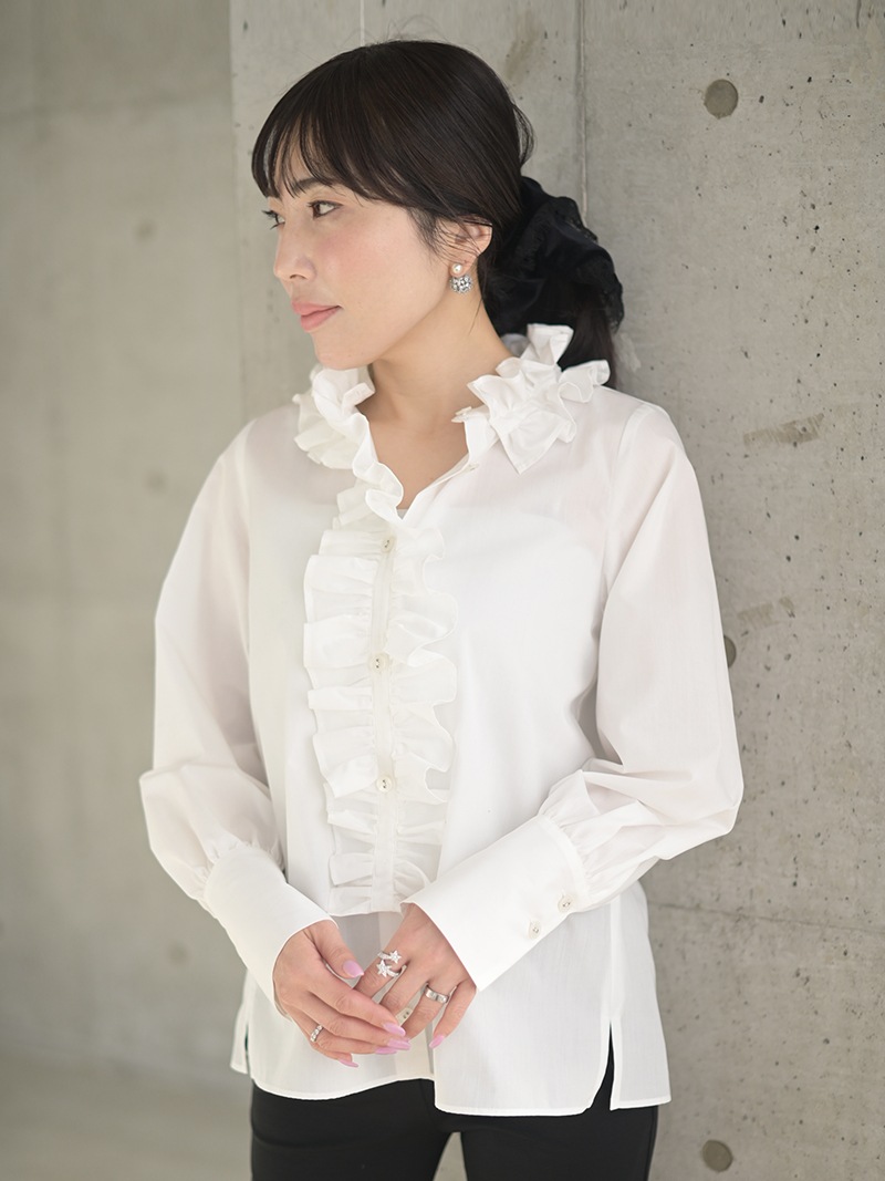 ワイドフリルブラウス | Tops,ブラウス | | TREFLE＋1（トレフルプラス