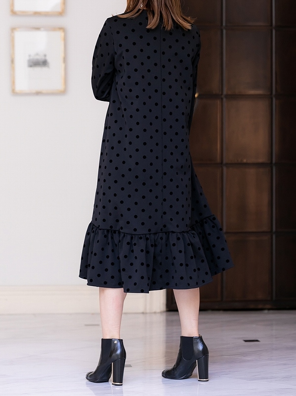 ドットワンピース～Long丈 | Onepiece,長袖 | | TREFLE＋1（トレフル