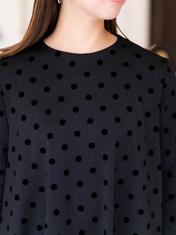 ドットワンピース～Long丈 | Onepiece,長袖 | | TREFLE＋1（トレフル