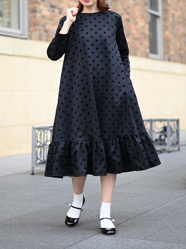 ドットワンピース～Long丈 | Onepiece,長袖 | | TREFLE＋1（トレフル