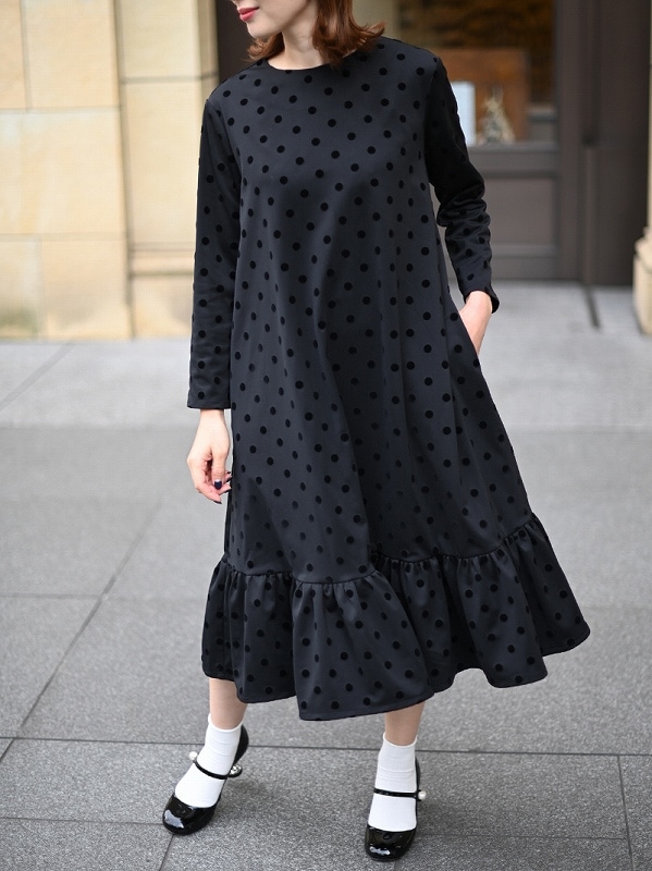 Trefle+1 トレフルプラスワン ドットフェアリーワンピース ドットワンピース～Long丈 | Onepiece,長袖 | | TREFLE＋1（トレフル