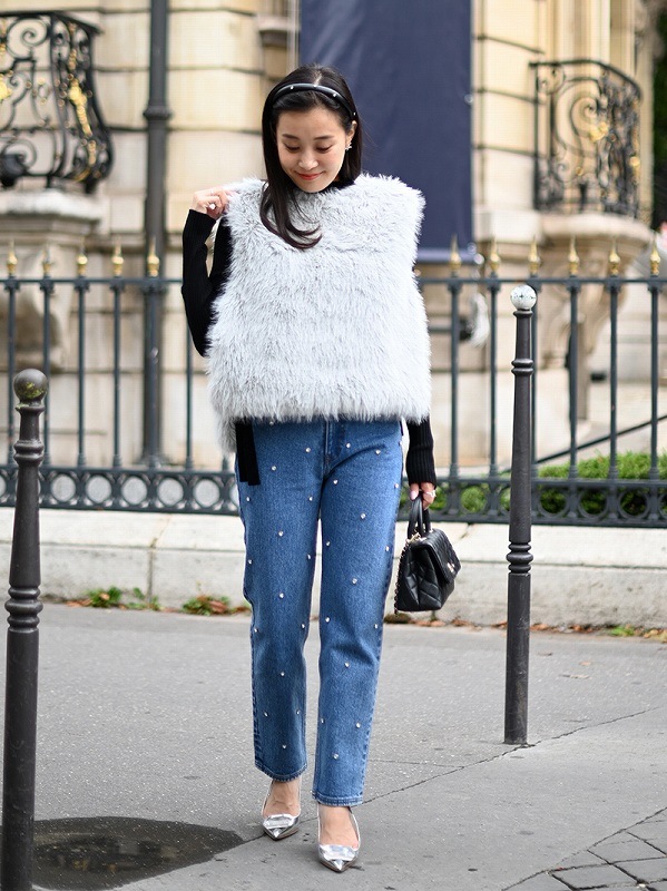 ルル様　トレフルプラスワン trefle+1 ふわふわベスト グレー ふわふわベスト | Outer | | TREFLE＋1（トレフルプラスワン）