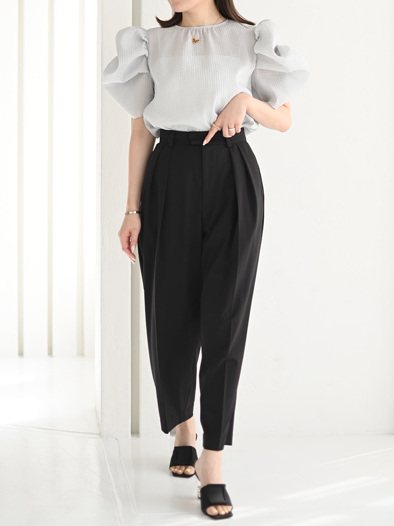 TREFLE +1 トレフルプラスワン ドット ブラウス ブラック シアードットフェアリートップス | Tops,ブラウス | | TREFLE＋1