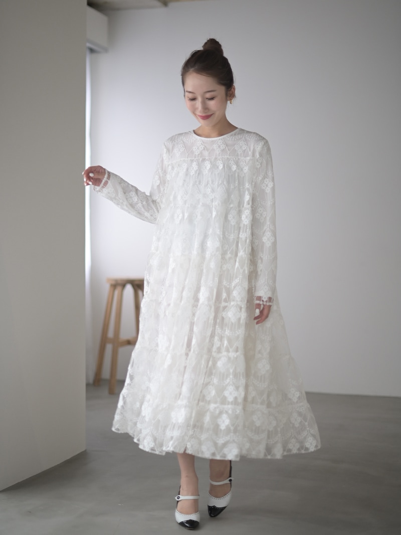 TREFLE＋1 トレフルプラスワン　フェアリーワンピース～long レースフェアリーワンピース～long | Onepiece,長袖 | | TREFLE＋1