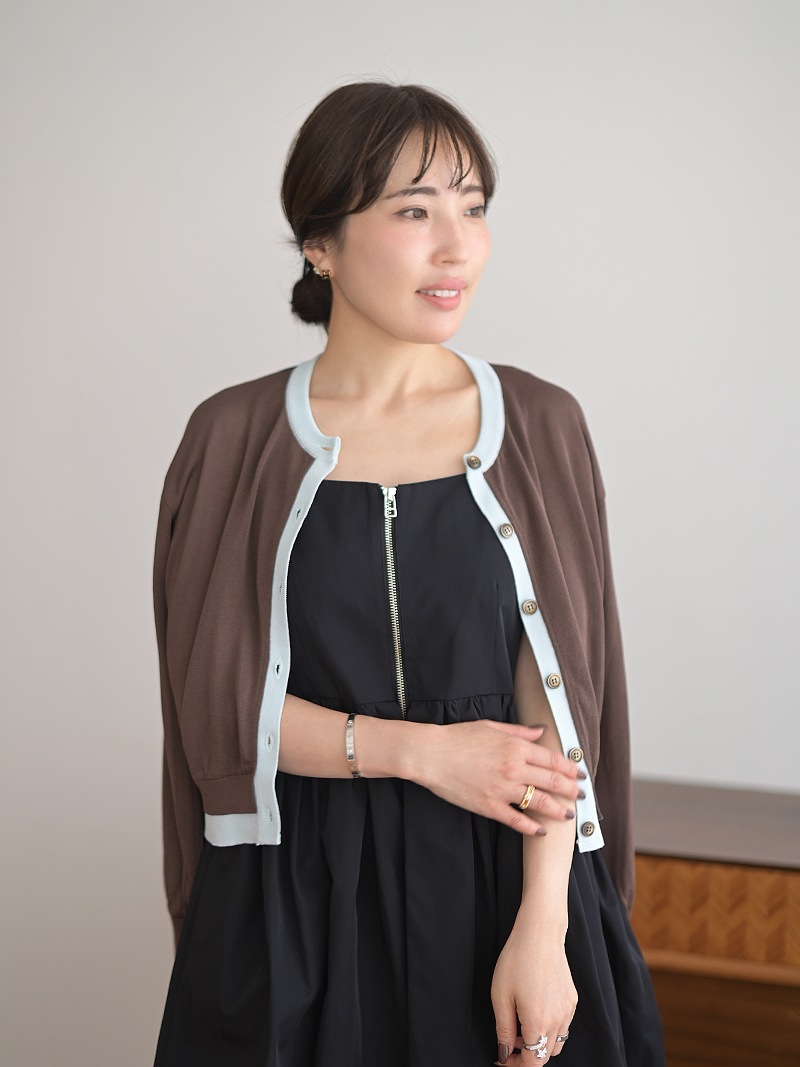 ウォッシャブルパイピングカーディガン | Cardigan,長袖 | | TREFLE＋1